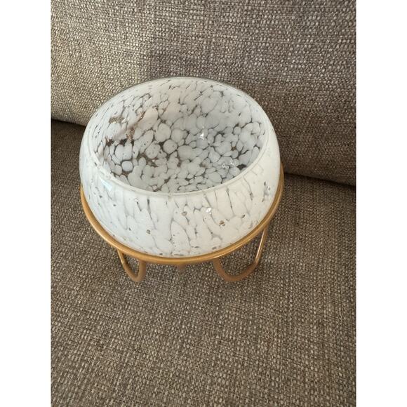 Jewelry Trinket Potpourri Box Bowl Container/Vase with Copper Metal Stand - Picture 6 of 10